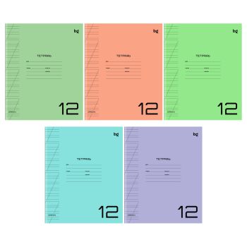 Тетрадь 12л., косая линия BG 