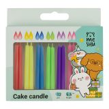 Свечи для торта с цветным пламенем MESHU "Bright flame", ассорти, 5,5см, 12шт