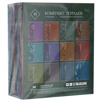 Комплект (12 шт.) предметных тетрадей 48л., BG 