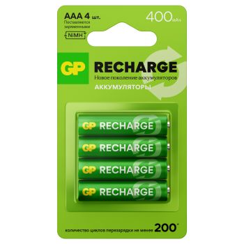 Аккумулятор GP AAA (HR03) 400mAh 4BL