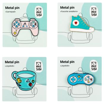 Набор металлических значков MESHU 