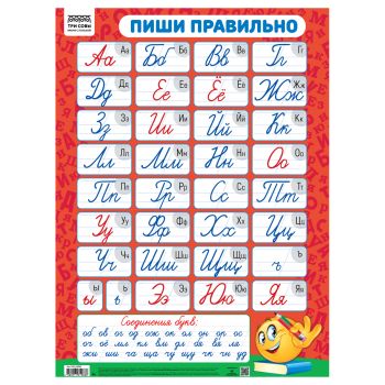 Плакат обучающий ТРИ СОВЫ 