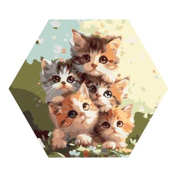 Картина по номерам на фигурном холсте ТРИ СОВЫ 