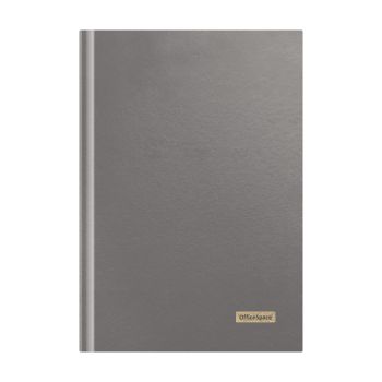 Книга учета OfficeSpace, А4, 96л., клетка, 200*290мм, бумвинил, серый, блок офсетный
