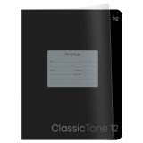 Тетрадь 12л., линия BG "Классический цвет", пластиковая обложка, черный