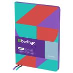 Записная книжка А5 80л., кожзам, Berlingo "Neonometry", с рисунком