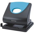 Дырокол Berlingo "Office Soft" 30л., пластиковый, синий, с линейкой