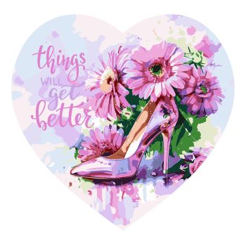 Картина по номерам на фигурном холсте ТРИ СОВЫ 